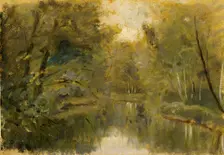 A Forest Pond, 1875-1899. Creator: César de Cock