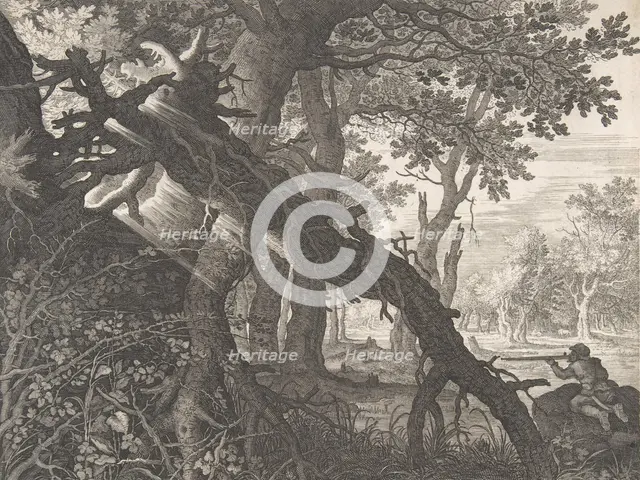 A Forest with a Rabbit Hunt,.n.d. Creator: Aegidius Sadeler II.