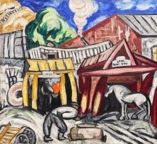 A Forge, 1911-1912. Creator: Rozanova, Olga Vladimirovna (1886-1918)