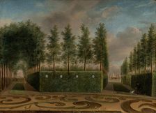 A Formal Garden, 1766. Creator: Johannes Janson
