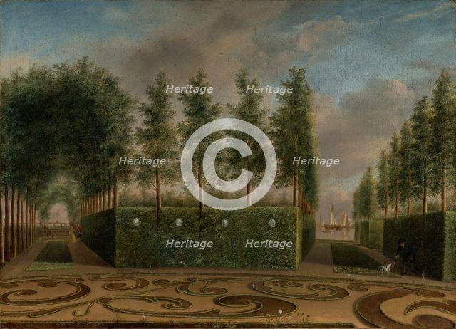 A Formal Garden, 1766. Creator: Johannes Janson.