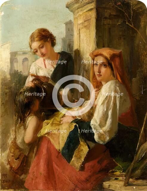 A Fountain Group, South Italy, 1868. Creator: Robert Herdman.