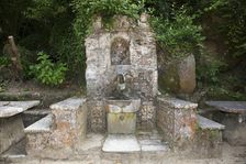 A fountain in Capuchos Convent, Sintra, Portugal, 2009. Artist: Samuel Magal