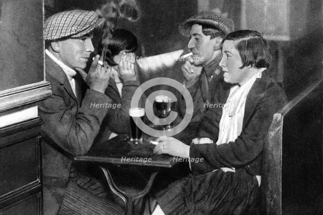 A foursome in a bal-musette, Paris, 1931. Artist: Ernest Flammarion
