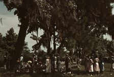 A Fourth of July celebration by a group of Negroes, St. Helena Island, S.C., 1939. Creator: Marion Post Wolcott
