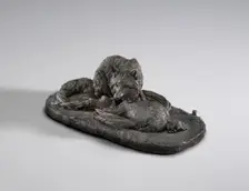A Fox Holding a Dead Rooster, 19th century. Creator: Pierre-Jules Mene