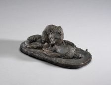 A Fox Holding a Dead Rooster, 19th century. Creator: Pierre-Jules Mene