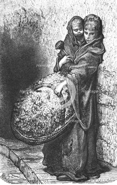 'A Flower Girl', 1872.  Creator: Gustave Doré.