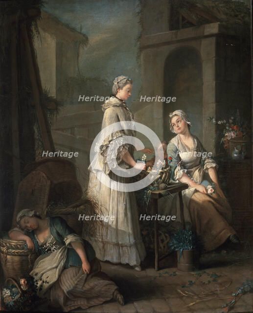 'A Flower Girl', c1795-c1799.  Artist: Jean-Baptiste Charpentier the elder