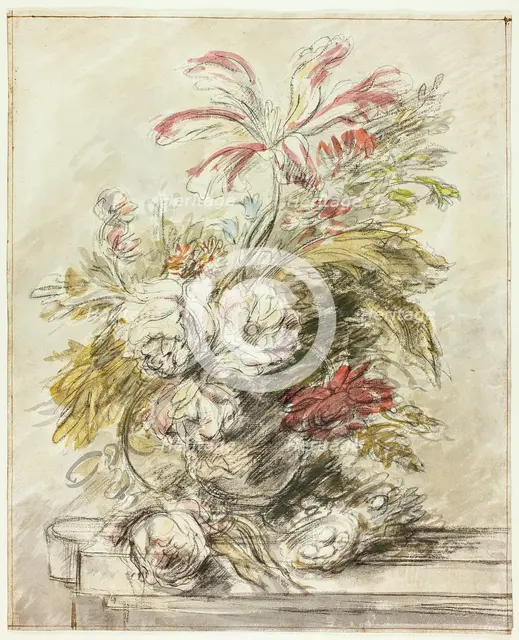 A Flower Piece, n.d. Creator: Jan van Huysum.