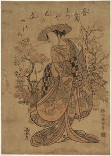 A Flower Vendor, 1751/64. Creator: Suzuki Harunobu