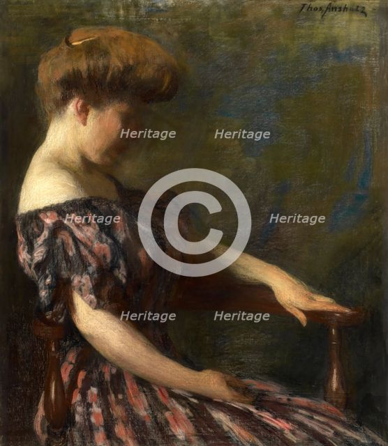 A Flowered Gown, 1906. Creator: Thomas Pollock Anshutz.