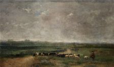 A flock, c1900. Creator: Eduardo de Alba y Massa