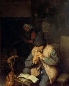 A Flautist c1660. Artist: Adriaen van Ostade