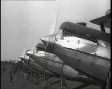A Fleet of the British Royal Air Force On the Ground, 1920s. Creator: British Pathe Ltd