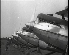 A Fleet of the British Royal Air Force On the Ground, 1920s. Creator: British Pathe Ltd