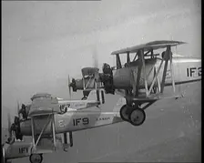 A Fleet of US Fighter Planes Mid Flight, 1920s. Creator: British Pathe Ltd