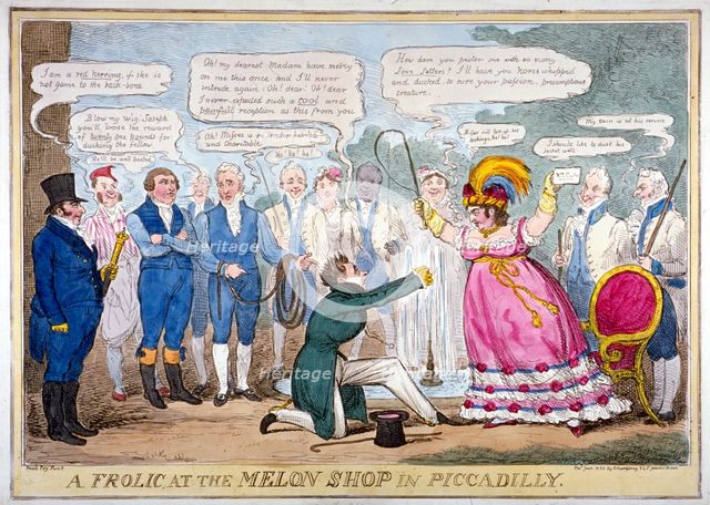 'A frolic at the melon shop in Piccadilly', 1826.          Artist: Isaac Robert Cruikshank