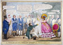 A frolic at the melon shop in Piccadilly 1826. Artist: Isaac Robert Cruikshank