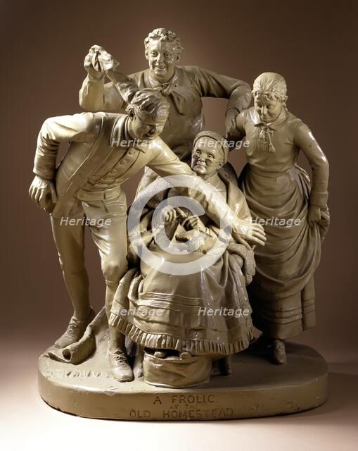 A Frolic at the Old Homestead, 1887. Creator: John Rogers.