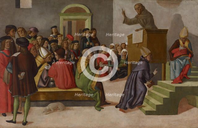 A Franciscan Monk Preaching, c1515-1525. Creator: School of the Romagna.