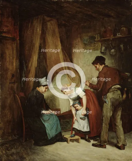 A French Cobbler, 1868. Creator: Adolf von Becker.