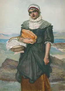 A French Fisher Girl c1890, (1906). Creator: James Dromgole Linton
