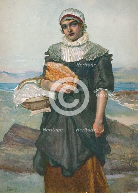 'A French Fisher Girl', c1890, (1906). Creator: James Dromgole Linton.
