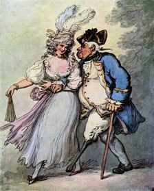 A French Frigate Towing an English Man-of-War into Port late 18th-early 19th century, (1929).Artist: Thomas Rowlandson