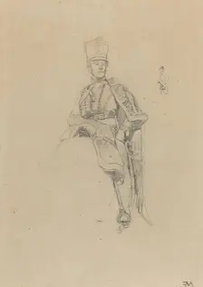 A French Hussar, c. 1865. Creator: Jean Louis Ernest Meissonier