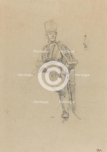 A French Hussar, c. 1865. Creator: Jean Louis Ernest Meissonier.