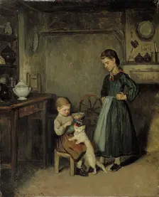 A French Interior, 1868. Creator: Adolf von Becker