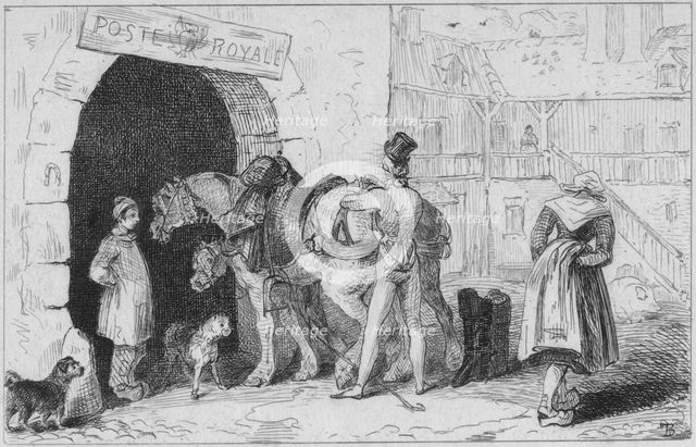 'A French Post-House', late 18th-early 19th century.  Creator: Unknown.