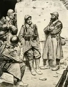 A French Recruit Among the Veterans 1917. Creator: Unknown
