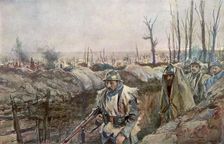 A French Trench in the Village of Souchez Artois, France, 18 December 1915, (1926).Artist: Francois Flameng