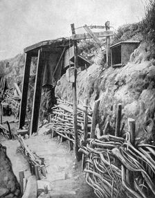 A French trench, World War I, 1915