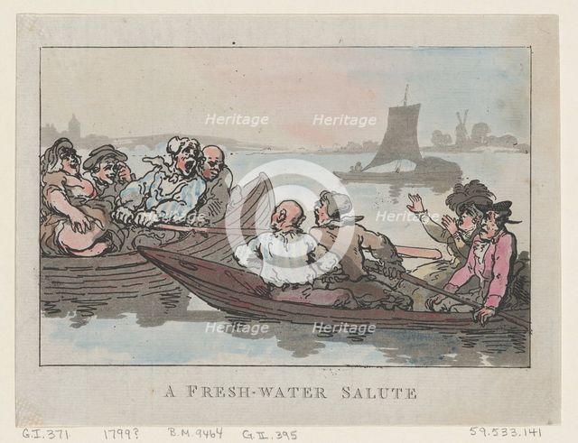 A Fresh-Water Salute, 1799., 1799. Creator: Thomas Rowlandson.