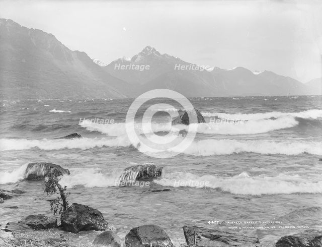 A fresh breeze, Lake Wakatipu, 1880s. Creator: Burton Brothers.
