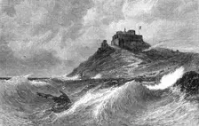 "A Fresh Gale - Mount Orgueil, Jersey", by E. Hayes...Society of British Artists..., 1869. Creator: Unknown