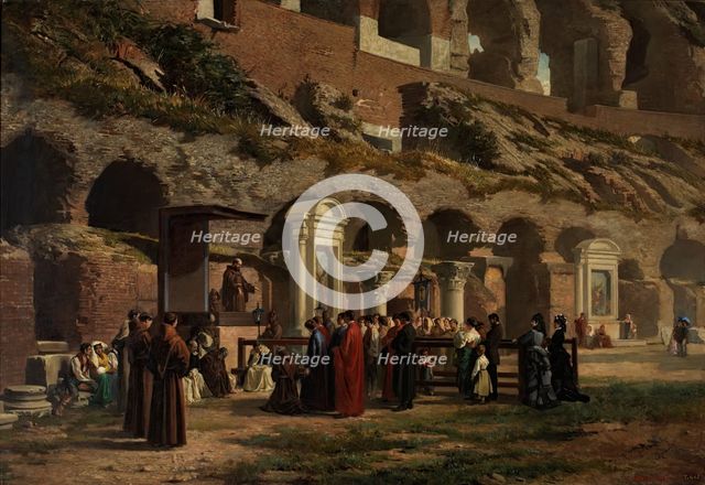 A Friday at the Colosseum in Rome, c1876. Creator: Francisco Javier Amérigo y Aparici.