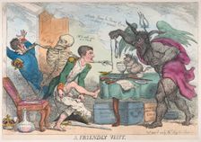 A Friendly Visit, April 16, 1814., April 16, 1814. Creator: Thomas Rowlandson