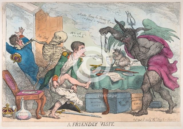 A Friendly Visit, April 16, 1814., April 16, 1814. Creator: Thomas Rowlandson.