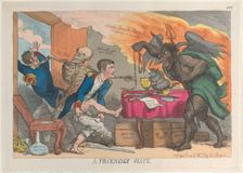 A Friendly Visit, April 16, 1814., April 16, 1814. Creator: Thomas Rowlandson
