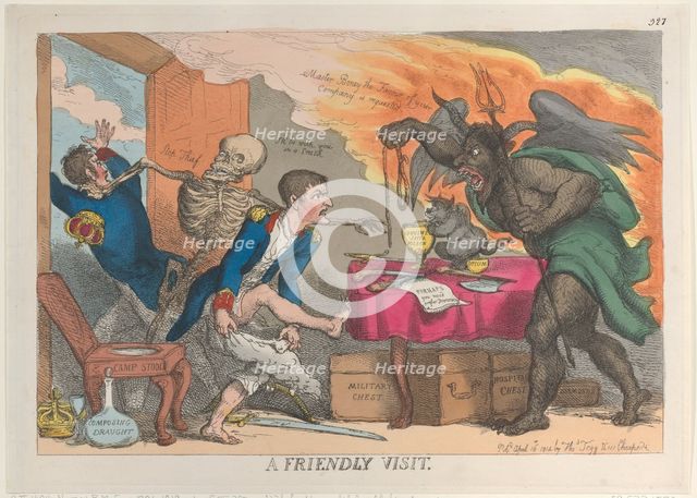 A Friendly Visit, April 16, 1814., April 16, 1814. Creator: Thomas Rowlandson.