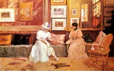 A Friendly Call 1895. Artist: William Merritt Chase