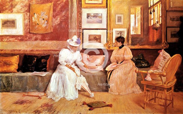 'A Friendly Call', 1895. Artist: William Merritt Chase