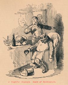 A frightful Example. Death of Hardicanute c1860, (c1860). Artist: John Leech