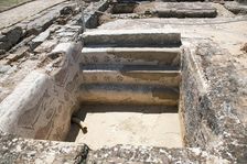A frigidarium with fish mosaics in the public baths of Milreu, Portugal, 2009. Artist: Samuel Magal