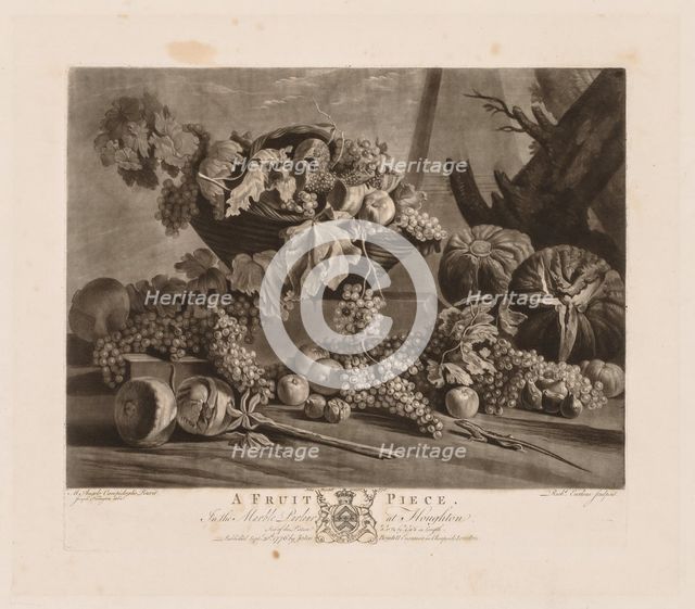 A Fruit Piece, 1776. Creator: Richard Earlom (British, 1743-1822).
