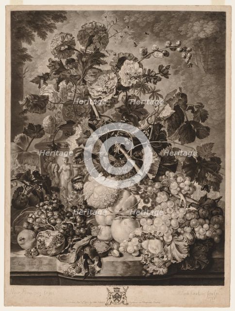 A Fruit Piece, 1781. Creator: Richard Earlom (British, 1743-1822).